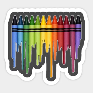 Melting Crayons Sticker